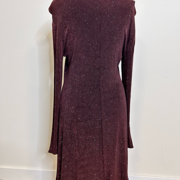 ◾️Vintage Y2K 1980s Sparkle Long Sleeve Party Dress - Picture 4 of 5